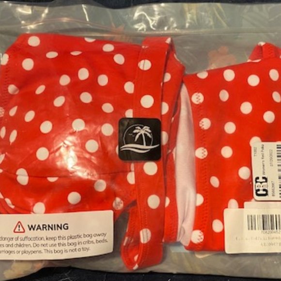 Cupshe Red Polka Dot Bikini - Size M - Picture 2 of 4